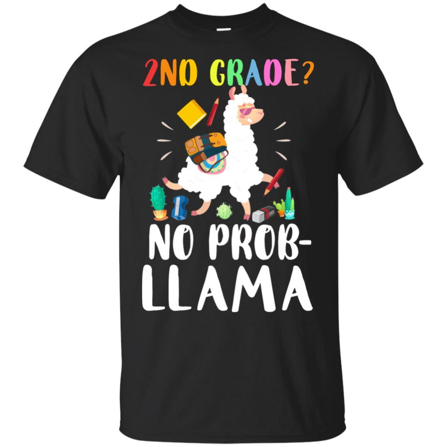 2nd Grade No Prob Llama Funny First Day Of School-T-Shirt & Hoodie-Classic T-Shirt-Black