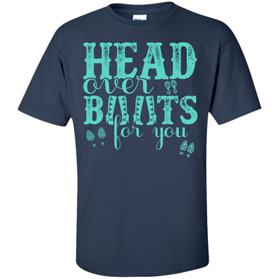 Head Over Boots For You-T-Shirt & Hoodie-Classic T-Shirt-Navy