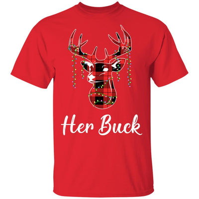 Her Buck Couples Matching Christmas Pajamas Costume Gift-T-Shirt & Sweatshirt-Classic T-Shirt-Red