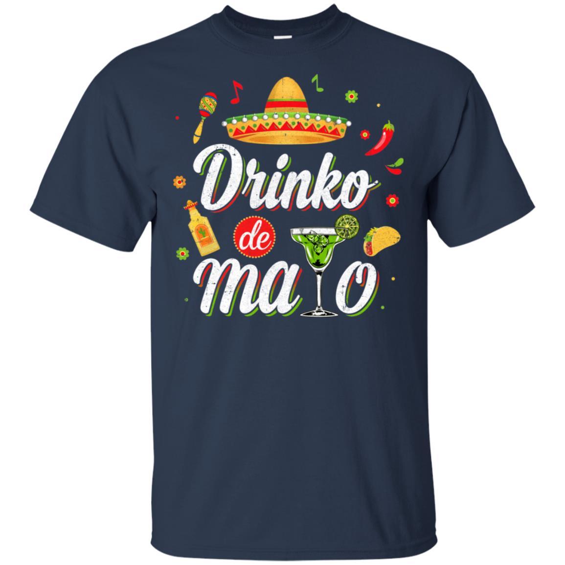 Funny Cinco De Mayo Drinko De Mayo-T-Shirt & Hoodie-Classic T-Shirt-Navy