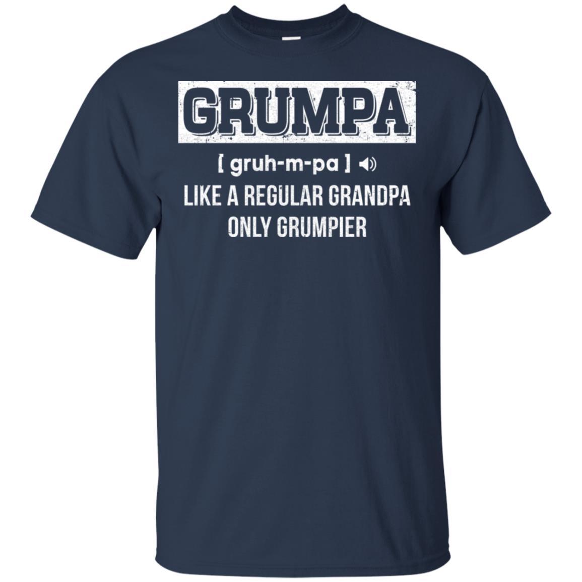 Grumpa Like Regular Grandpa Only Grumpier Funny Papa-T-Shirt & Hoodie-Classic T-Shirt-Navy