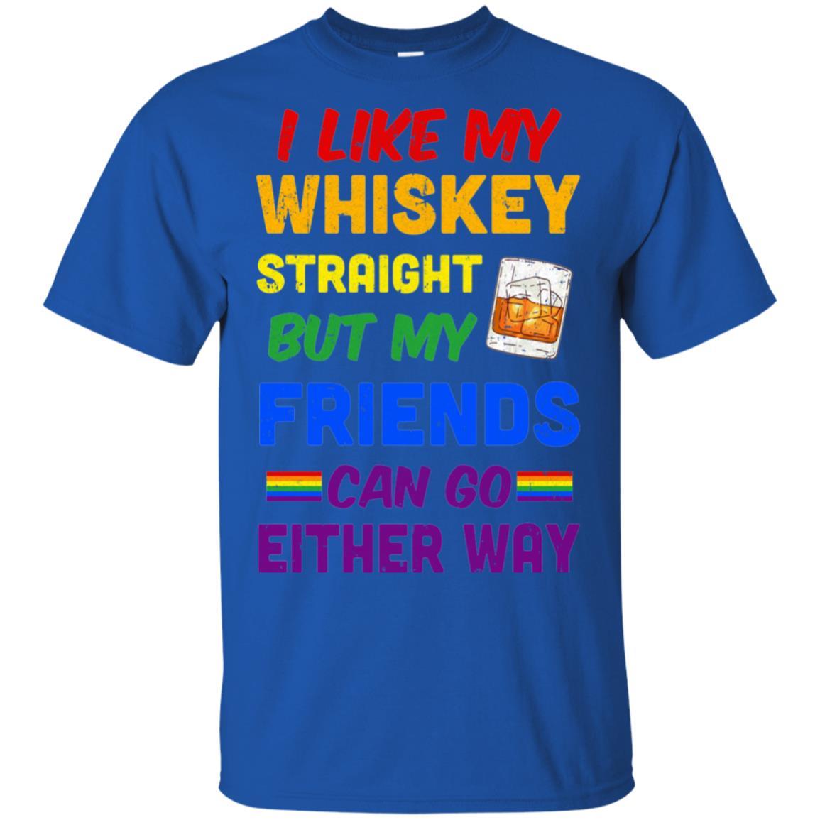 LGBTQ Gay Queer Lesbian Pride Whiskey Straight-T-Shirt & Hoodie-Classic T-Shirt-Royal