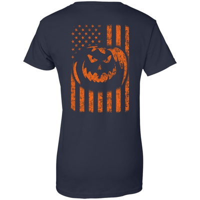 Halloween American Flag-T-Shirt & Hoodie-Women's T-Shirt-Navy