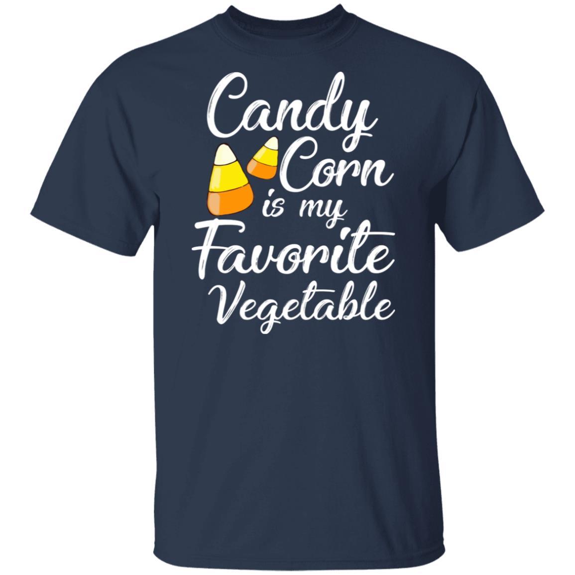 Candy Corn Is My Favorite Vegetable Halloween Costume Party-T-Shirt & Hoodie-Classic T-Shirt-Navy