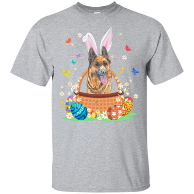 German Shepherd Bunny Hat Rabbit Easter Eggs-T-Shirt & Hoodie-Classic T-Shirt-Sport Grey