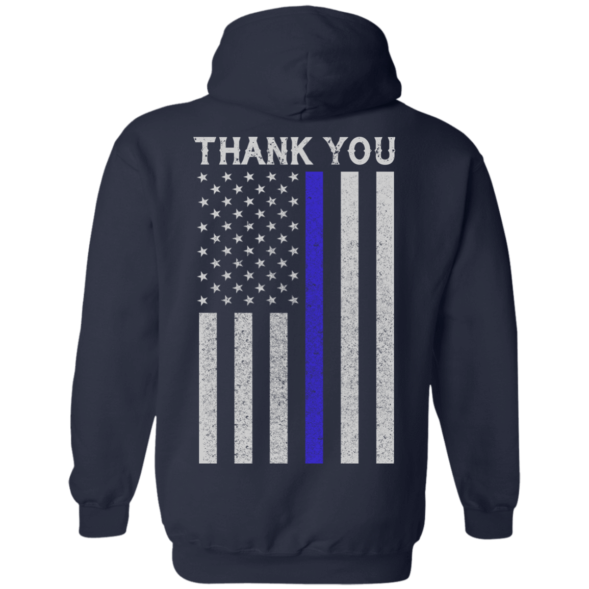 Police Thin Blue Line-T-Shirt & Hoodie-Pullover Hoodie-Navy