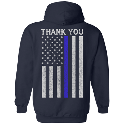 Police Thin Blue Line-T-Shirt & Hoodie-Pullover Hoodie-Navy