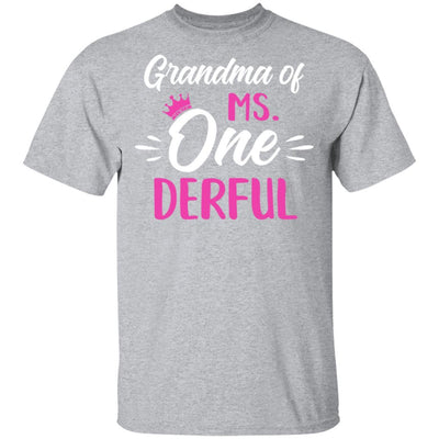 Grandma Of Ms Onederful 1st Birthday Party Costumes Gifts-T-Shirt & Hoodie-Classic T-Shirt-Sport Grey