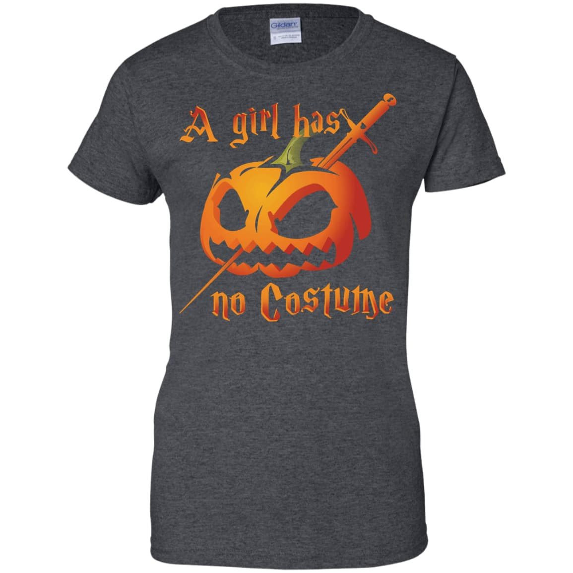 A Girl Has No Costume Halloween-T-Shirt & Hoodie-Women's T-Shirt-Dark Heather