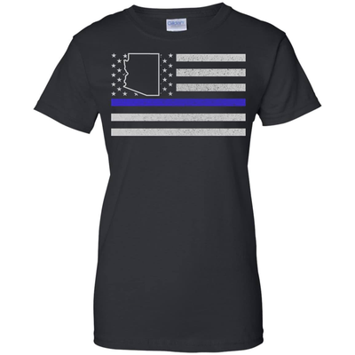 Arizona Thin Blue Line Police State-T-Shirt & Hoodie-Women's T-Shirt-Black