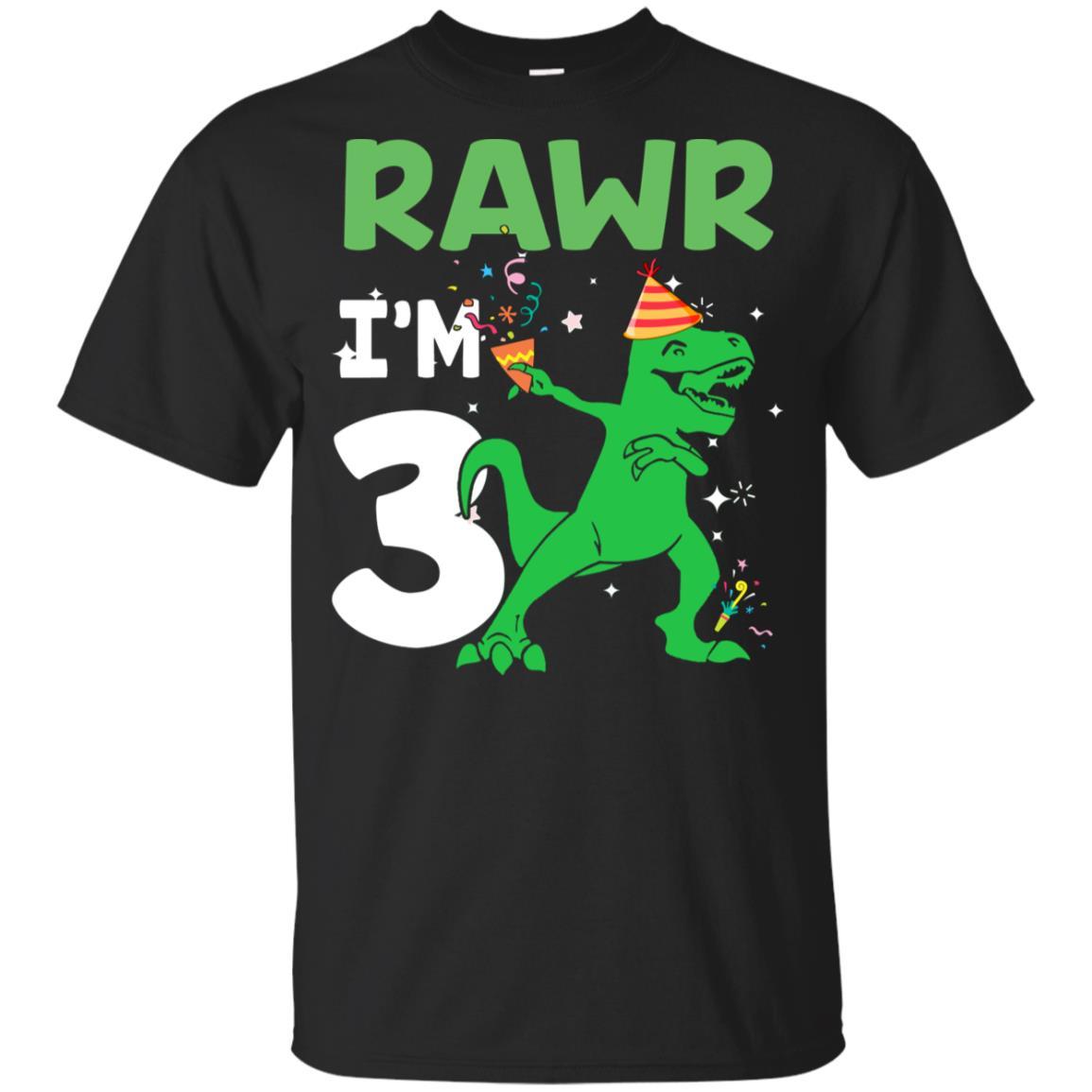Rawr I'm 5 Birthday Gifts 2016 Dinosaur For Boys Youth-Youth Shirt-Youth T-Shirt-Black