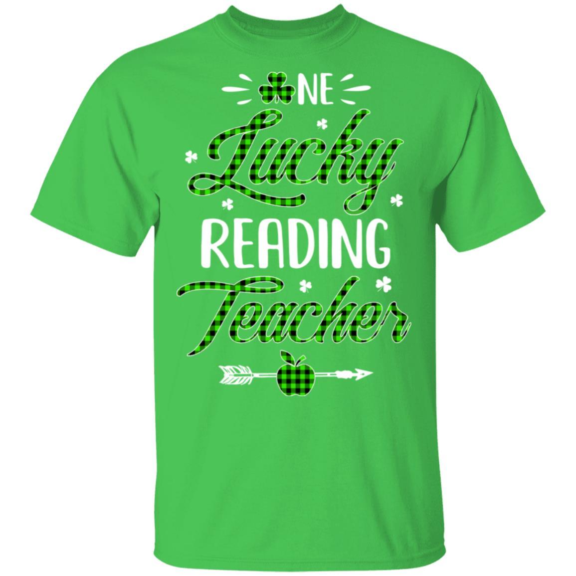 One Lucky Reading Teacher St Patricks Day Irish Gift-T-Shirt & Hoodie-Classic T-Shirt-Irish Green