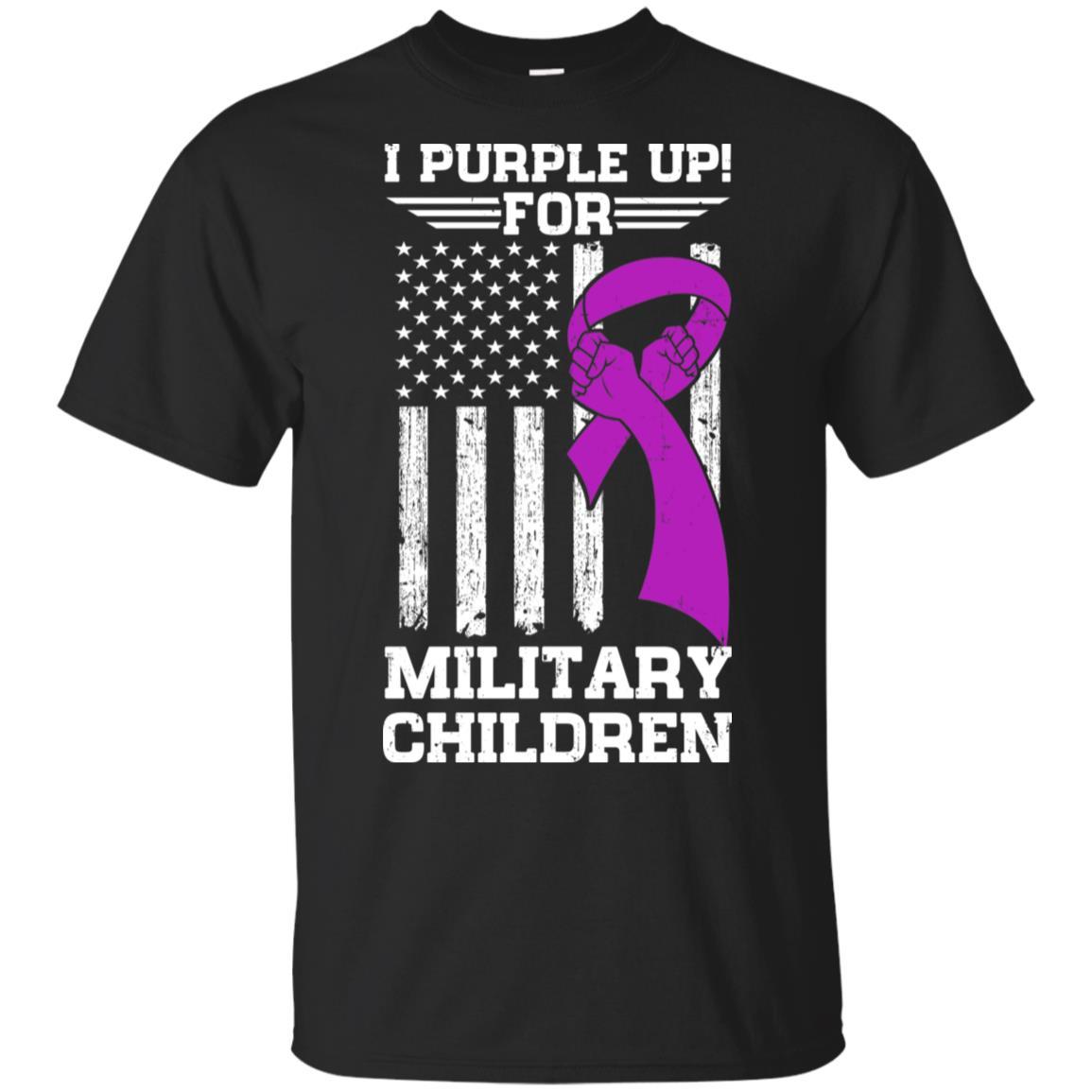 I Purple Up For Military Children Kid Child Gifts-T-Shirt & Hoodie-Classic T-Shirt-Black