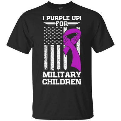 I Purple Up For Military Children Kid Child Gifts-T-Shirt & Hoodie-Classic T-Shirt-Black