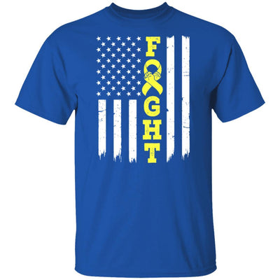 Sarcoma Awareness American Flag Distressed-T-Shirt & Hoodie-Classic T-Shirt-Royal