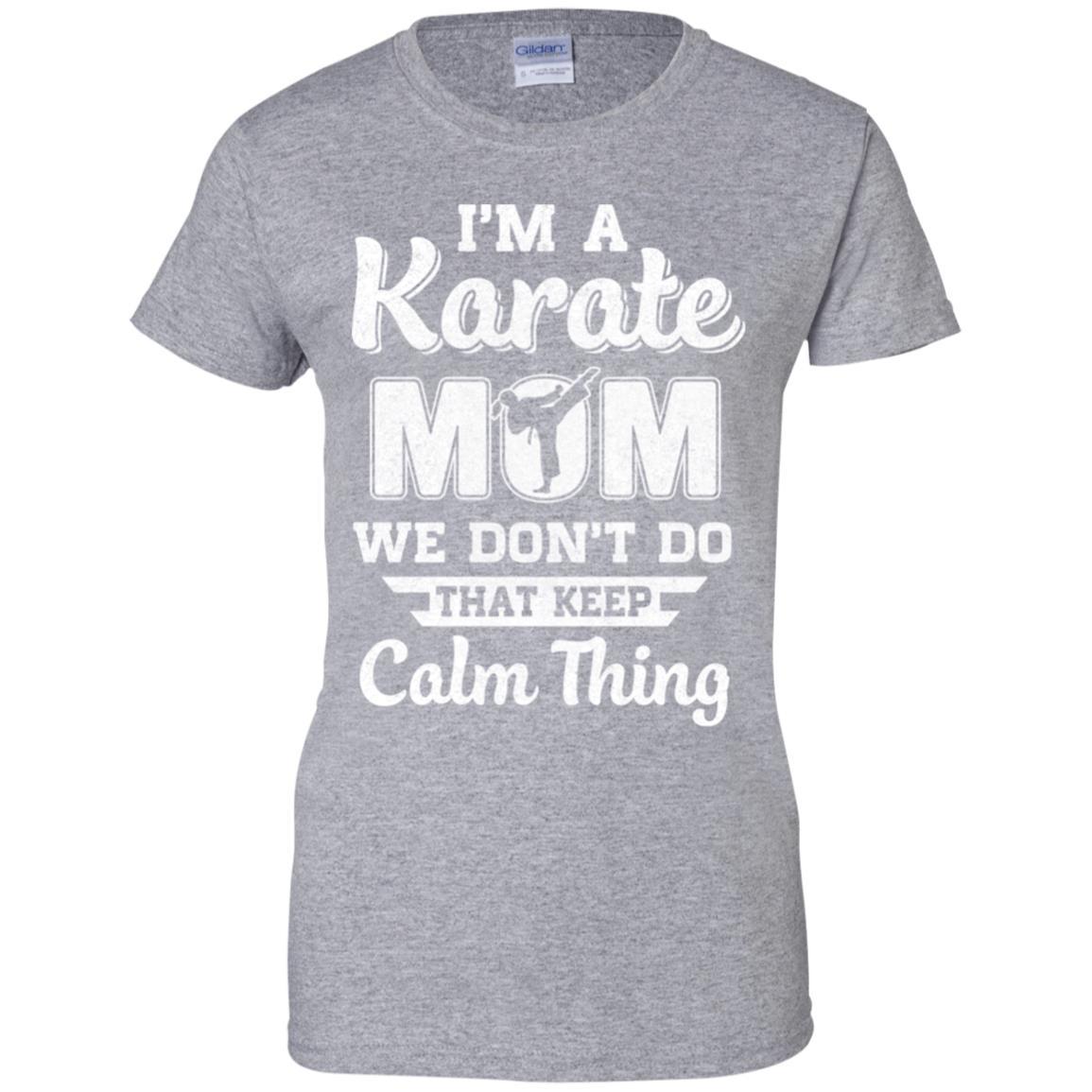 Funny Karate Mom Fighting Kyokushin Gifts-T-Shirt & Hoodie-Women's T-Shirt-Sport Grey