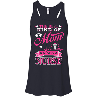 The Best Kind Of Mom Raises A Nurse-T-Shirt & Hoodie-Women's Flowy Racerback Tank-Midnight