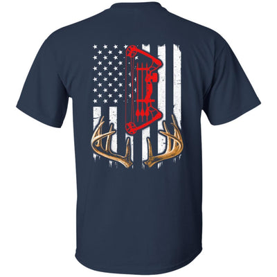 Deer Hunting US Flag Deer Hunter-T-Shirt & Hoodie-Classic T-Shirt-Navy