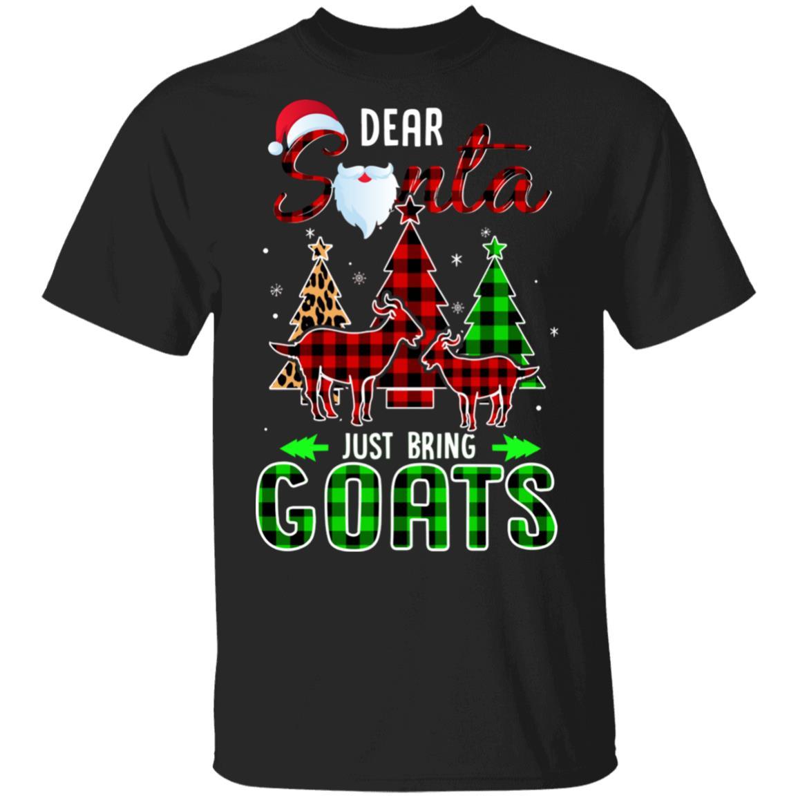 Dear Santa Just Bring Goats Christmas Gift Buffalo Plaid