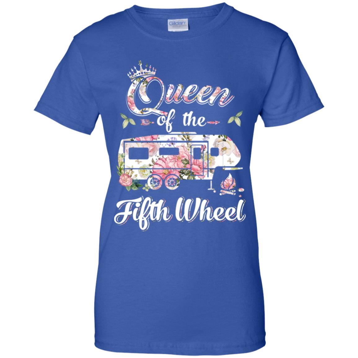 Queen Of The Fifth Wheel Funny Camping-T-Shirt & Hoodie-Women's T-Shirt-Royal