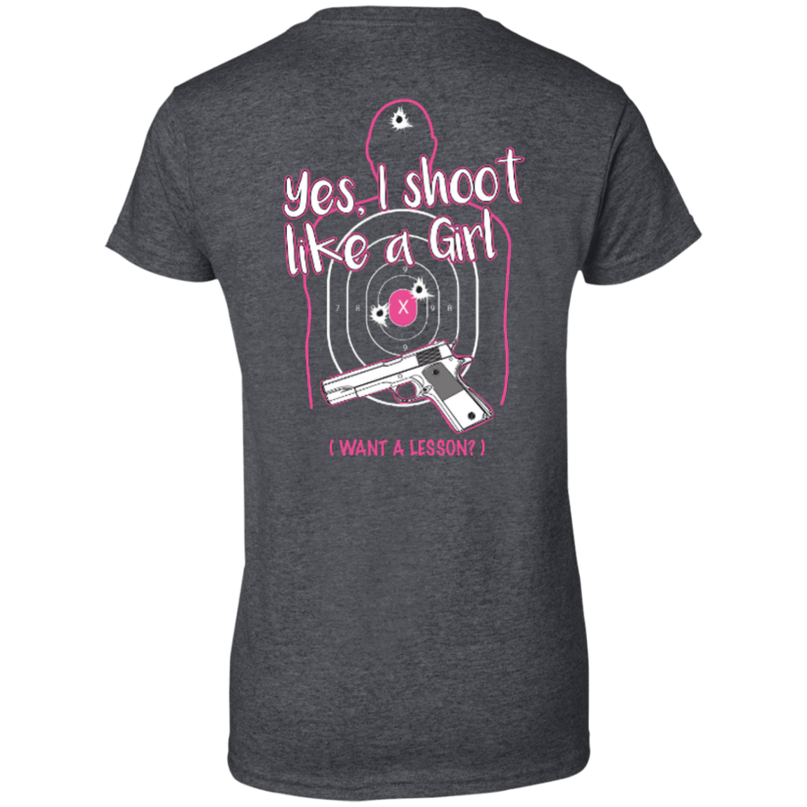I Shoot Like A Girl-T-Shirt & Hoodie-Women's T-Shirt-Dark Heather
