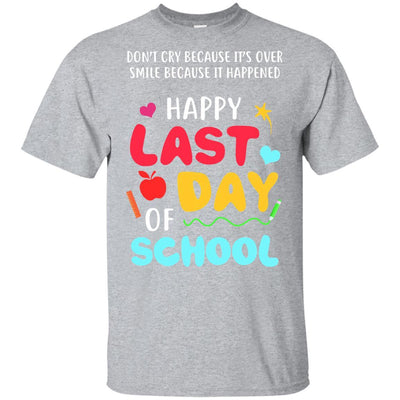Smile Because It Happened Happy Last Day Of School Youth-Youth Shirt-Youth T-Shirt-Sport Grey