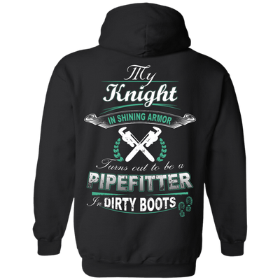 Turns Out To Be A PIPEFITTER In Dirty Boots-T-Shirt & Hoodie-Pullover Hoodie-Black