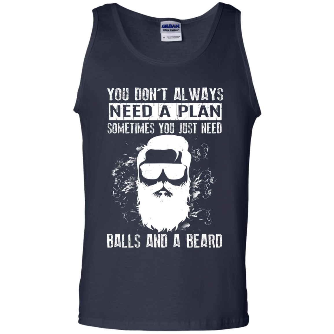 You Just Need Balls And A Beard-T-Shirt & Hoodie-Unisex Tank-Navy