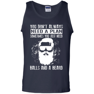 You Just Need Balls And A Beard-T-Shirt & Hoodie-Unisex Tank-Navy