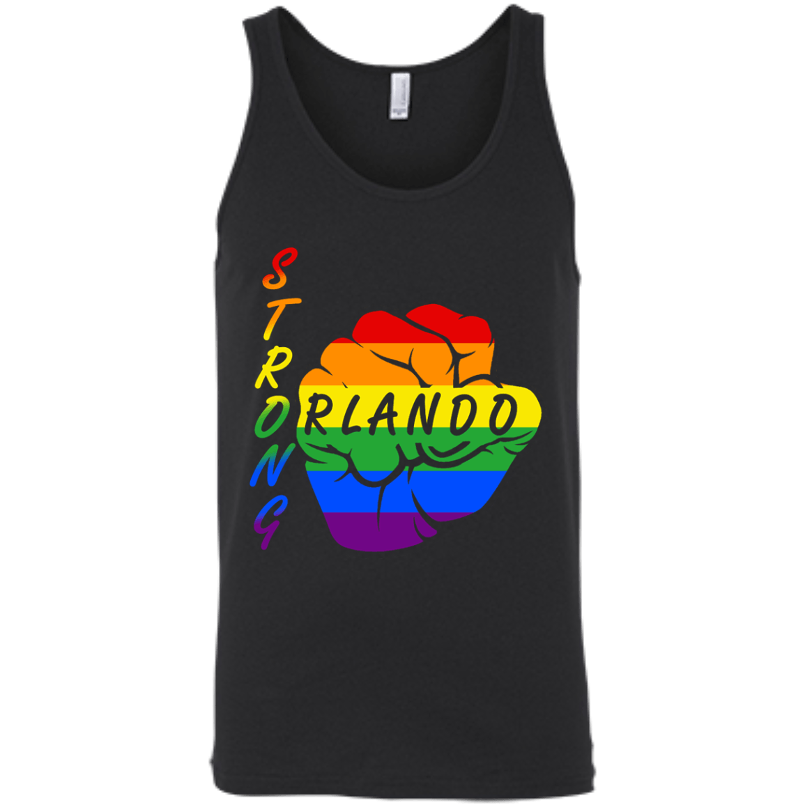 Strong Orlando LGBT-T-Shirt & Hoodie-Unisex Tank-Black