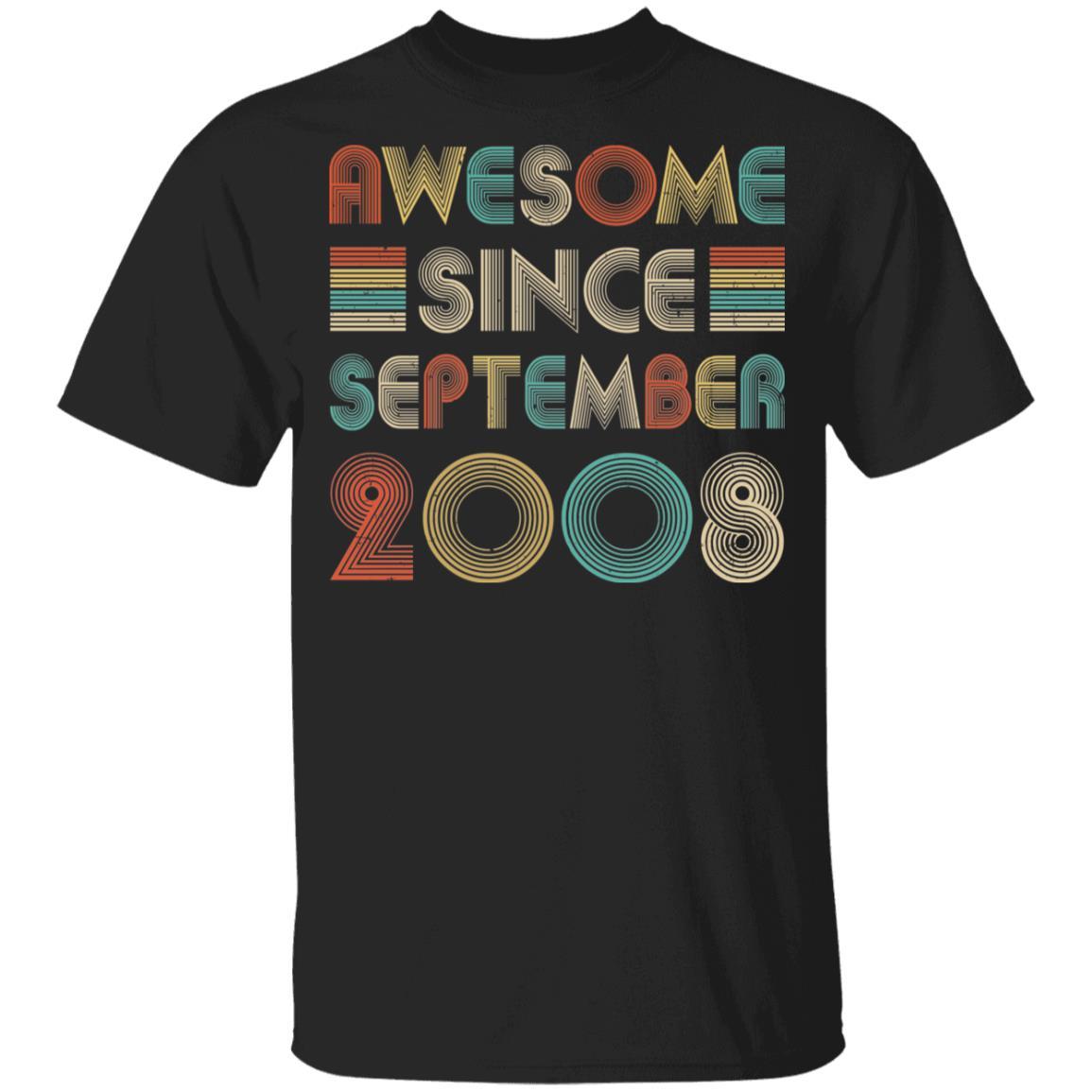 Awesome Since September 2008 Vintage 14th Birthday Gifts Youth