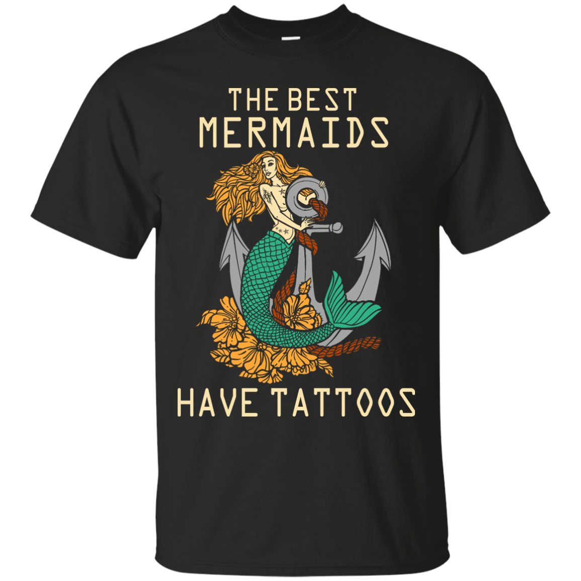The Best Mermaids Have Tattoos-T-Shirt & Hoodie-Classic T-Shirt-Black