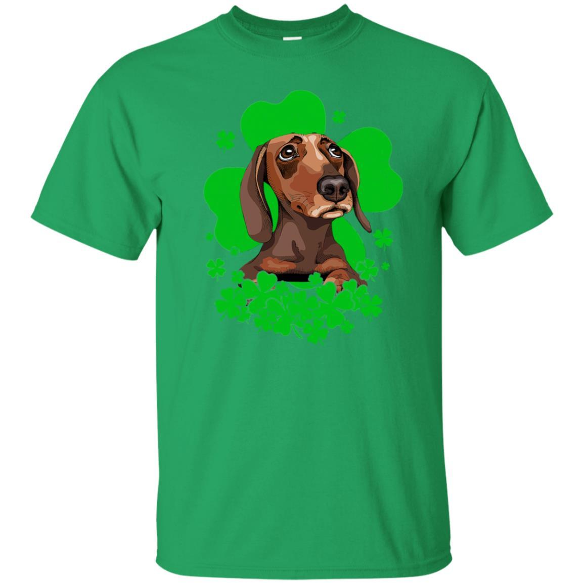 Dachshund St. Patrick's Day Clovers-T-Shirt & Hoodie-Classic T-Shirt-Irish Green