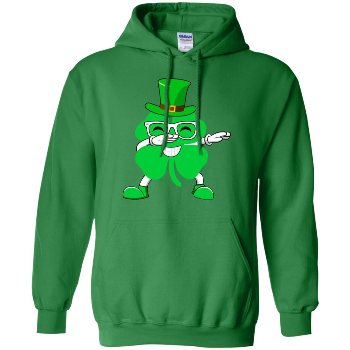 Shamrock Dabbing Happy St Patricks Day Shenanigator-T-Shirt & Hoodie-Pullover Hoodie-Irish Green