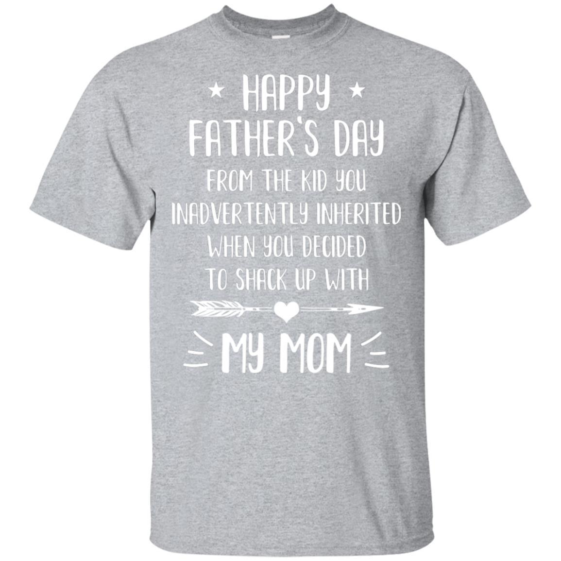 Happy Fathers Day From The Kid You Bonus Step Dad Gift-T-Shirt & Hoodie-Classic T-Shirt-Sport Grey