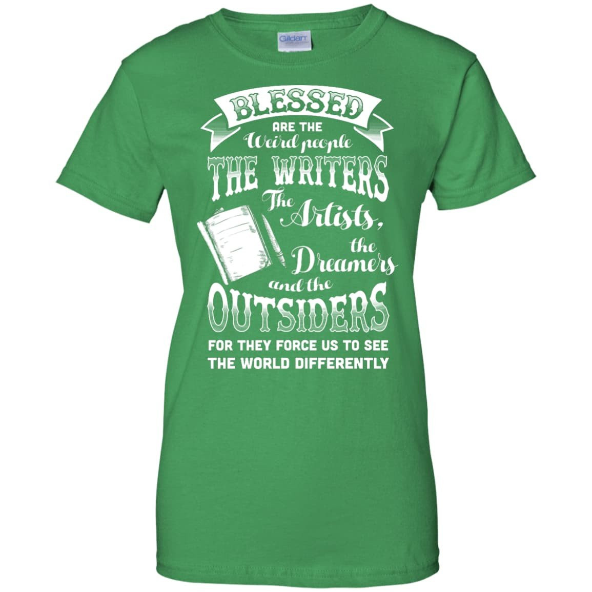 Blessed Are The Weird People The Writers-T-Shirt & Hoodie-Women's T-Shirt-Irish Green