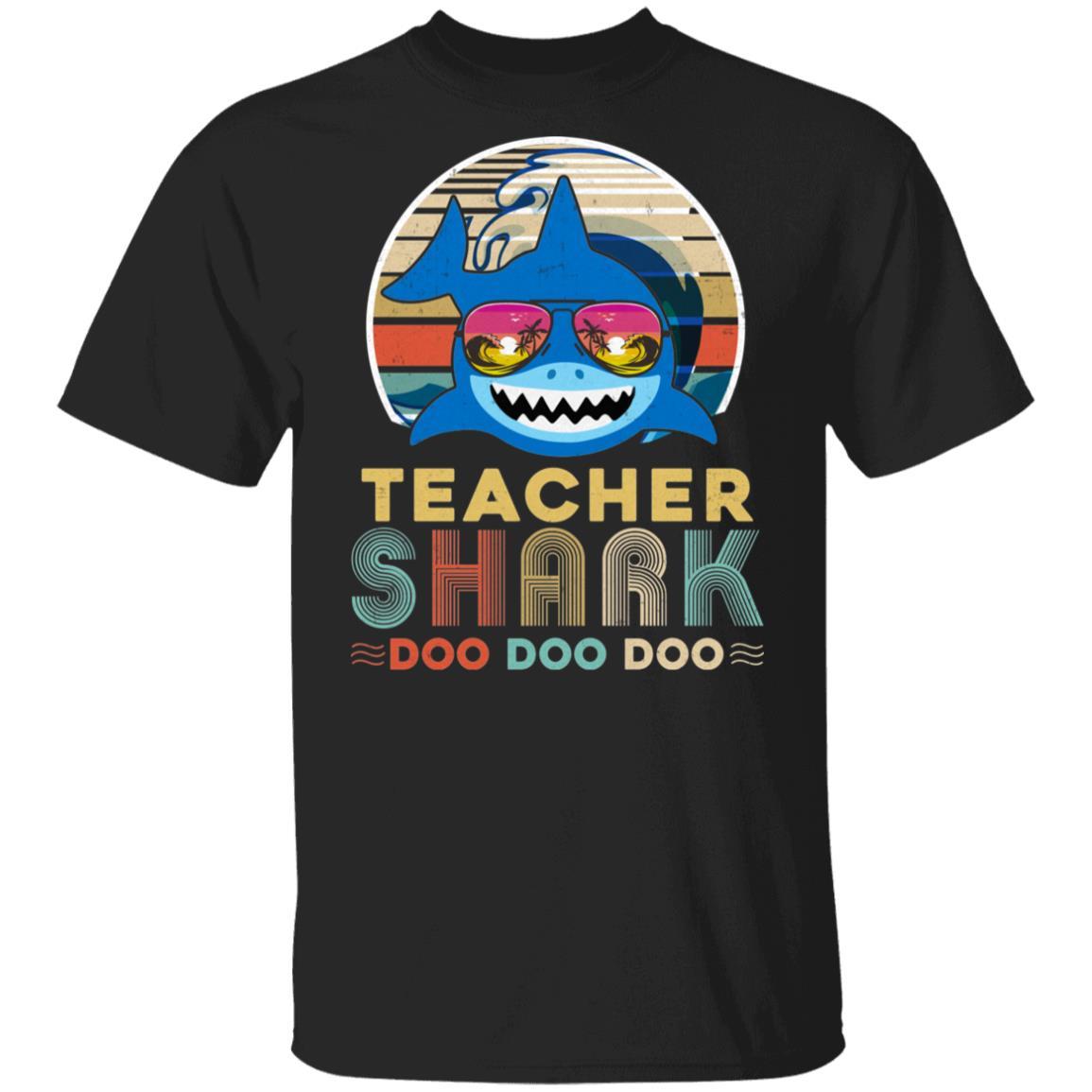 Retro Vintage Teacher Shark Doo Doo Doo