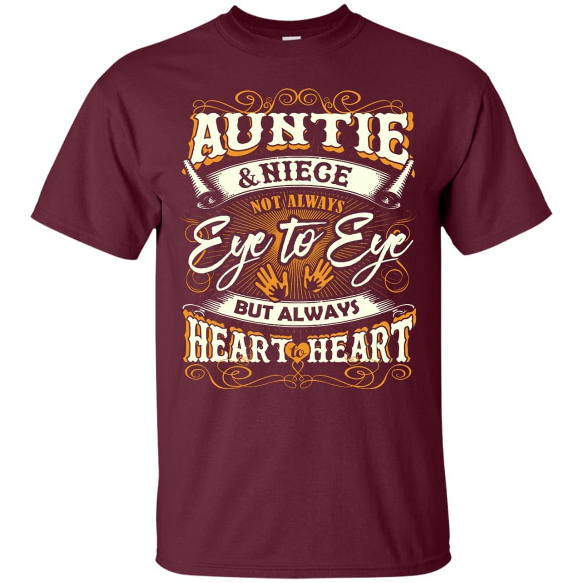 Auntie And Niece Not Always Eye To Eye-T-Shirt & Hoodie-Classic T-Shirt-Maroon