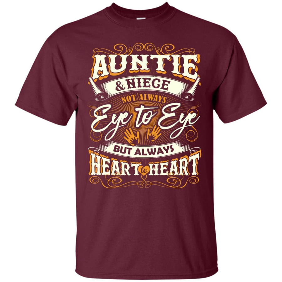 Auntie And Niece Not Always Eye To Eye-T-Shirt & Hoodie-Classic T-Shirt-Maroon