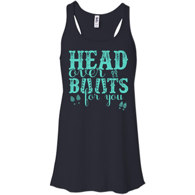 Head Over Boots For You-T-Shirt & Hoodie-Women's Flowy Racerback Tank-Midnight