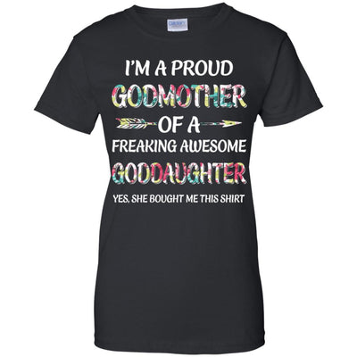 Proud Godmother Mother's Day Gift From A Goddaughter-T-Shirt & Hoodie-Women's T-Shirt-Black