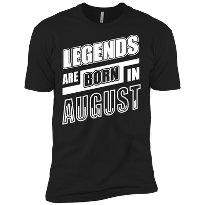 Legends are born in AUGUST-T-Shirt & Hoodie-Premium T-Shirt-Black