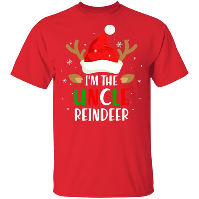 I'm The Uncle Reindeer Matching Family Christmas-T-Shirt & Sweatshirt-Classic T-Shirt-Red