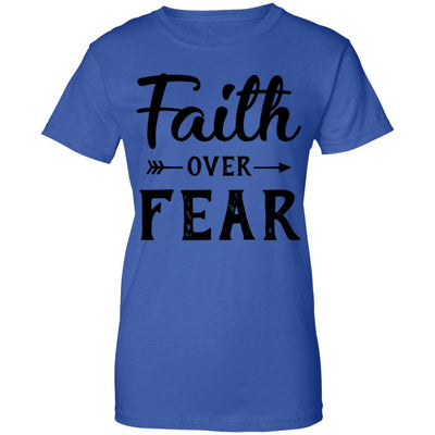 Faith Over Fear Christian Gift-T-Shirt & Hoodie-Women's T-Shirt-Royal
