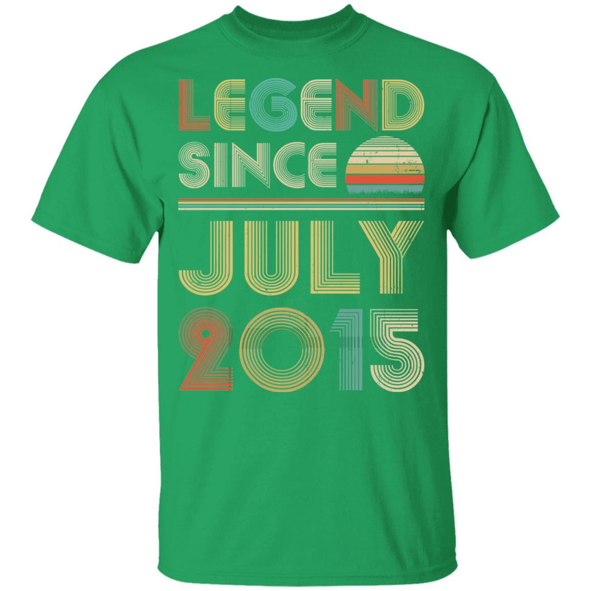 Legend Since July 2015 Vintage 6th Birthday Gifts Youth-Youth Shirt-Youth T-Shirt-Irish Green