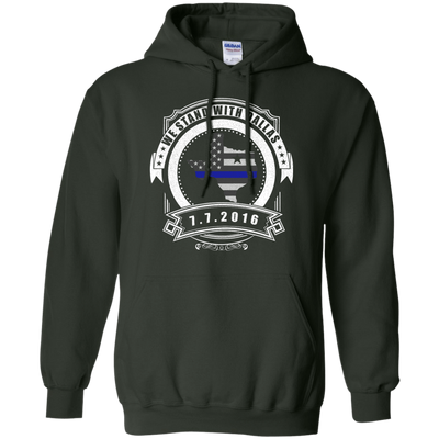 We stand with Dallas 7/7/2016-T-Shirt & Hoodie-Pullover Hoodie-Forest Green