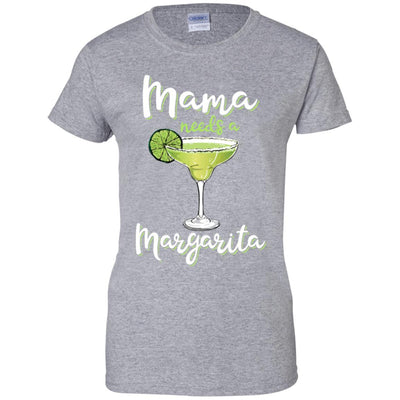 Mama Needs a Margarita Mother's Day Gift-T-Shirt & Tank Top-Women's T-Shirt-Sport Grey