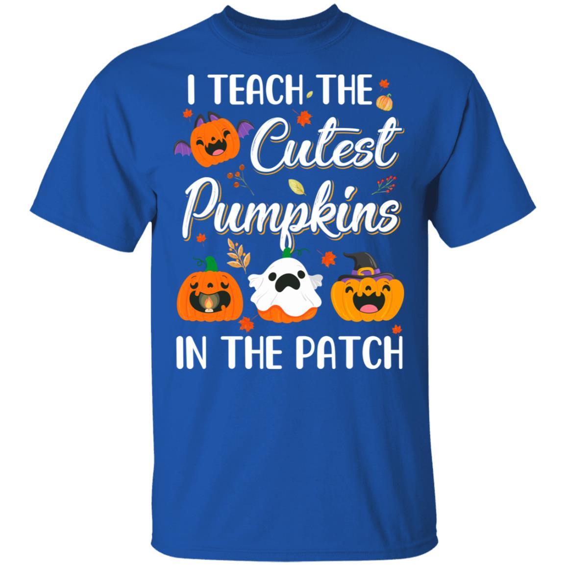 I Teach The Cutest Pumpkins In The Patch Halloween-T-Shirt & Hoodie-Classic T-Shirt-Royal