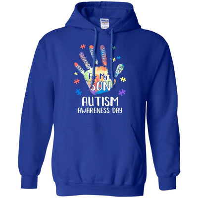 Support Autism Awareness For My Son Puzzle Gift-T-Shirt & Hoodie-Pullover Hoodie-Royal