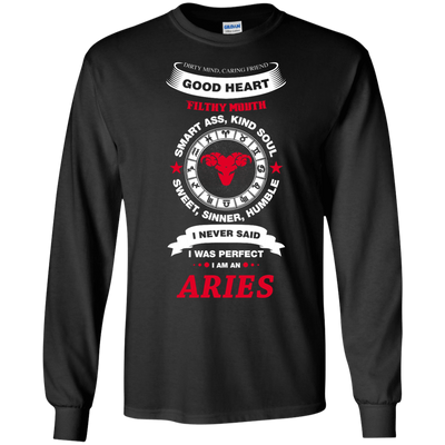 I Never Said I Was Perfect I Am An ARIES-T-Shirt & Hoodie-Long Sleeve T-Shirt-Black